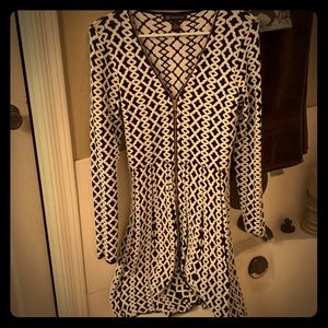 Zip up long sleeve dress